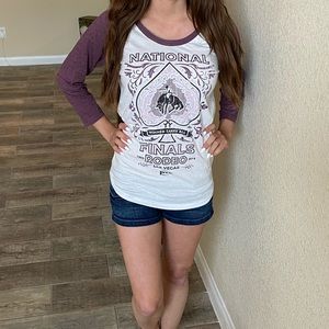NFR 3/4 sleeve baseball tee national finals rodeo